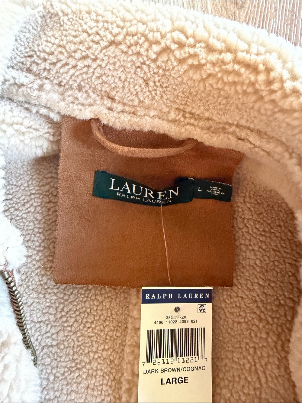 Ralph Lauren Tan Sherpa-Trim Vest - Picture 3 of 3